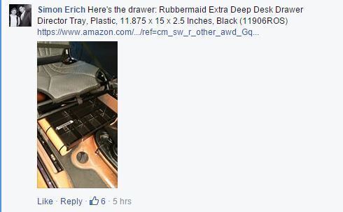 11.875 x 15 x 2.5 Plastic Rubbermaid Extra Deep Desk Drawer Director Tray 
