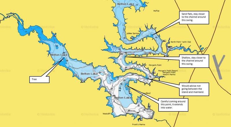 Lake Belton Fishing Map Running Lake Belton - Texas Fishing Forum